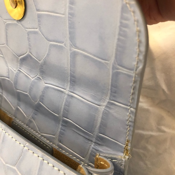 BY FAR MINI SKY BLUE CROCO EMBOSSED LEATHER - Picture 8 of 10